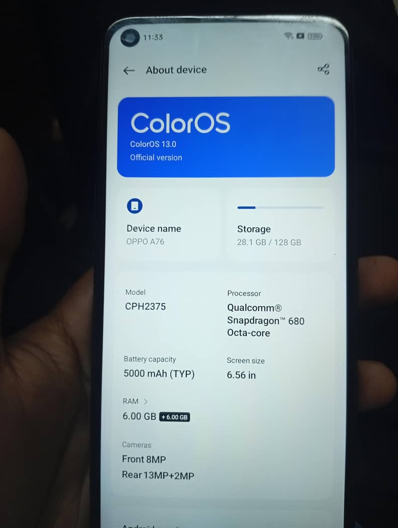 OPPO A76 7