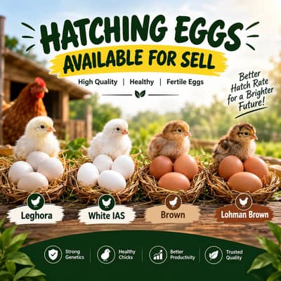 hatching eggs available for sell