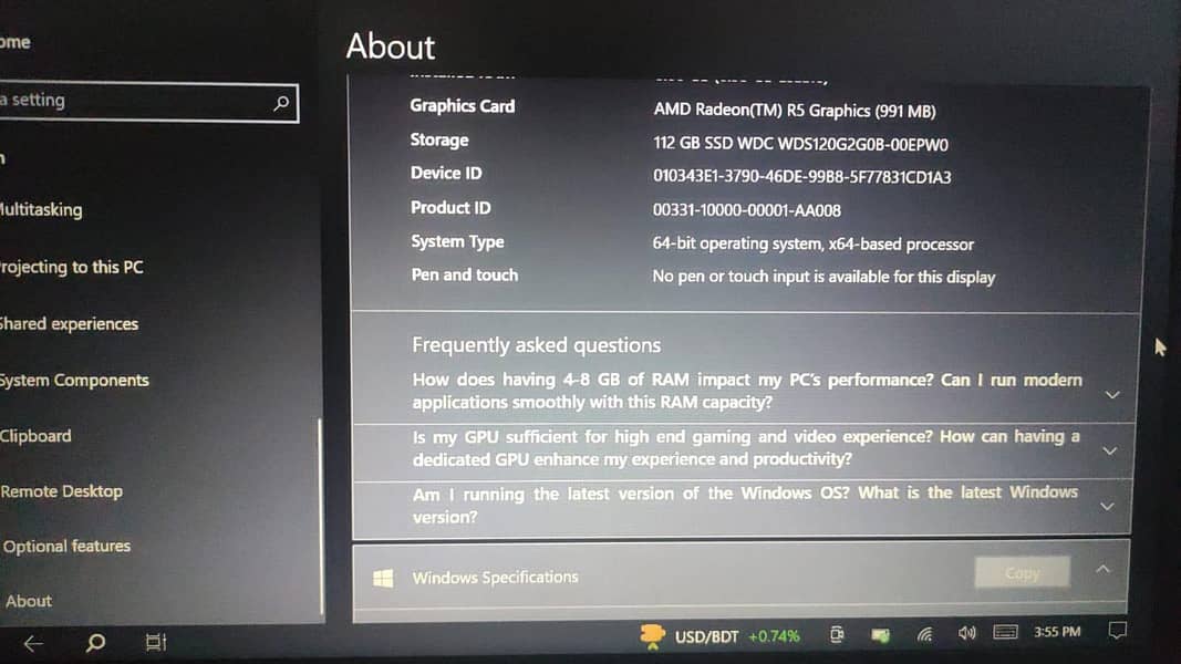 laptop HP 8