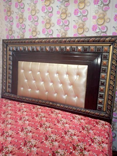 wooden double bed for sale