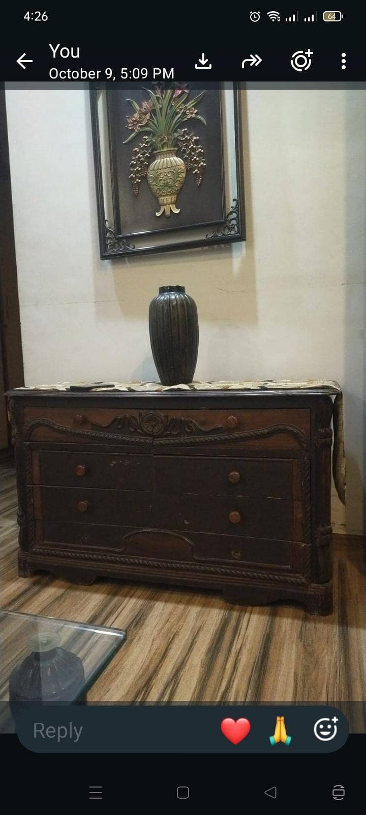 cheste with side tables 0