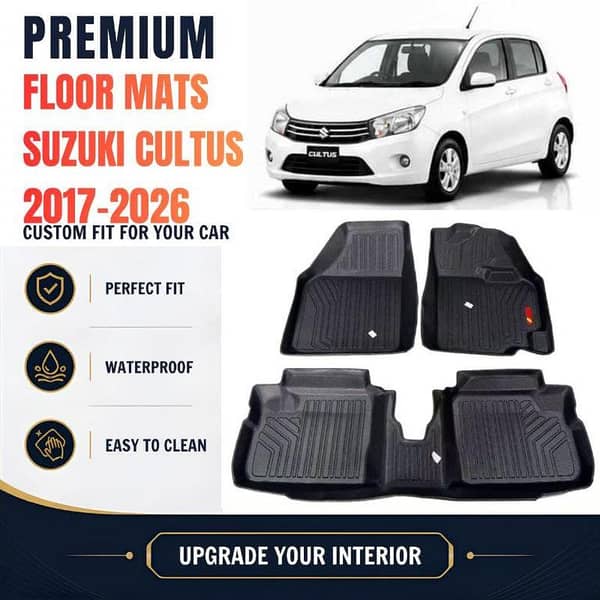 Car TPE Floor Mat - Suzuki Cultus 2017-2026 -Wear-Resistance Anti-Skid Heavy-Duty