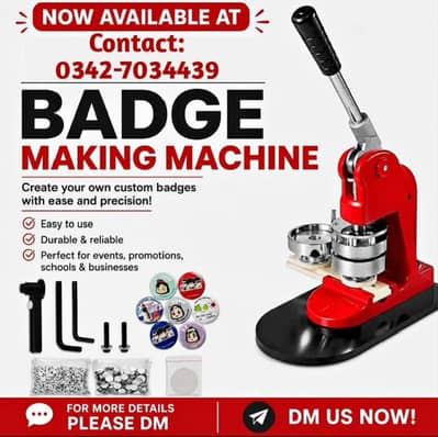 BADGE MACHINE + DIE CUTTER