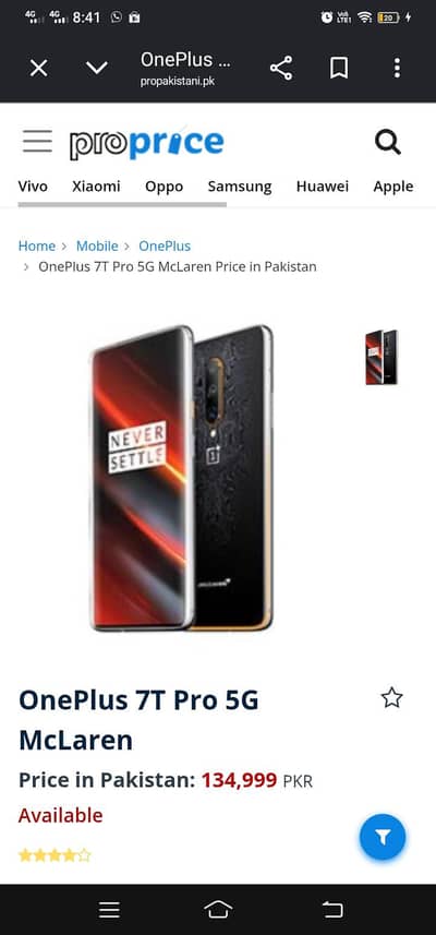 One Plus 7T Pro McLaren