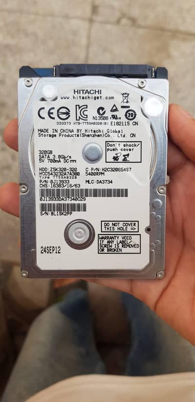 500gb PC size and 320 laptop size All ok 100 health