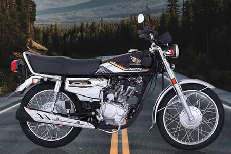 Honda 125 self start special edition silver black