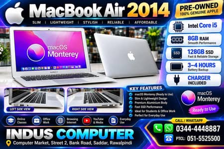 Apple MacBook Air Core i5, 8GB RAM, 128GB SSD,