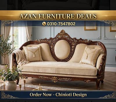 victorian luxurious ovel shap chinooti hand made sofa set