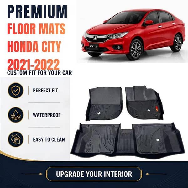 Car TPE Floor Mat - Honda City 2021-2022 -Wear-Resistance Anti-Skid Heavy-Duty