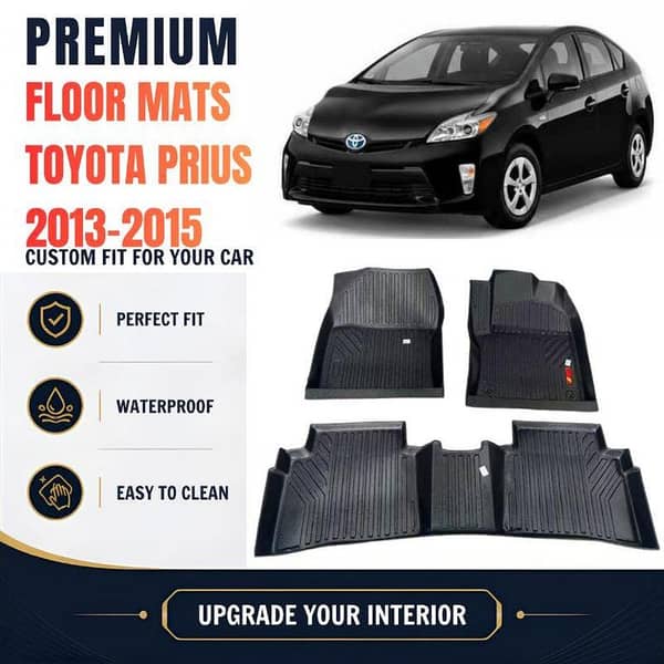 Car TPE Floor Mat - Toyota Prius 2013-2015 -Wear-Resistance Anti-Skid Heavy-Duty