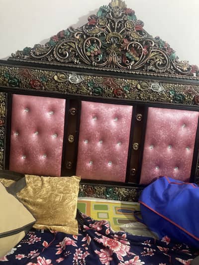 Used Double Iron Bed with Mattress