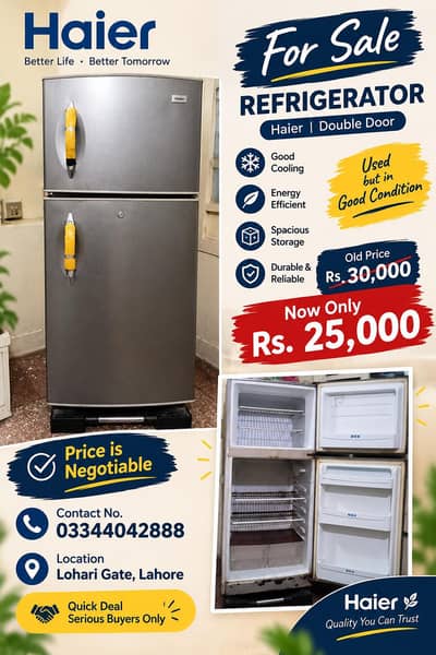 Haier Double Door Refrigerator – Excellent Storage