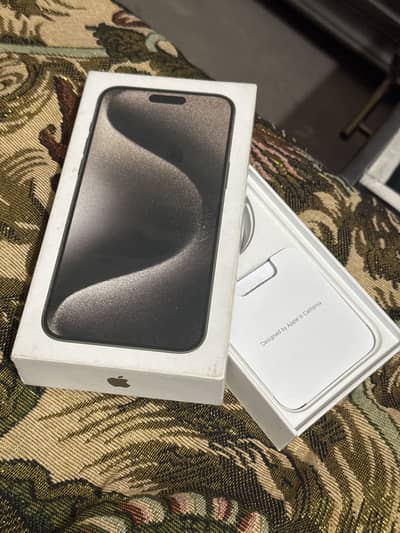 iPhone 15 Pro Max 256 non-pta FU 93% battery with box original phone