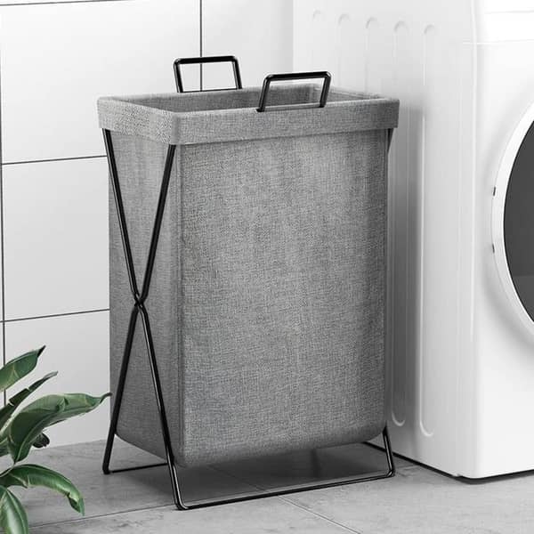Laundry Hamper Basket With Metal Rods