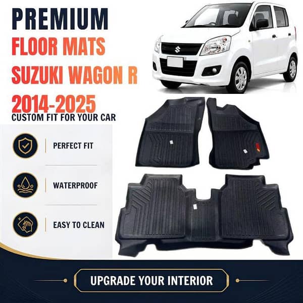 Car TPE Floor Mat - Suzuki Wagon R 2014-2025 -Wear-Resistance Anti-Skid Heavy-Duty