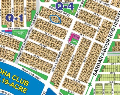 1 Kanal Prime Residential Plot for Sale in Sector Q, DHA Multan Phase 1 | Back to 65 Ft Road | Near Park, Masjid & Commercial Market