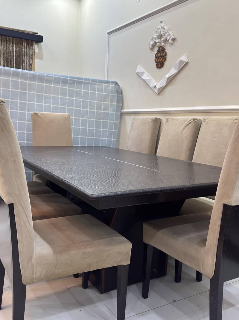 8 chairs dinning table solid wood seesham 6