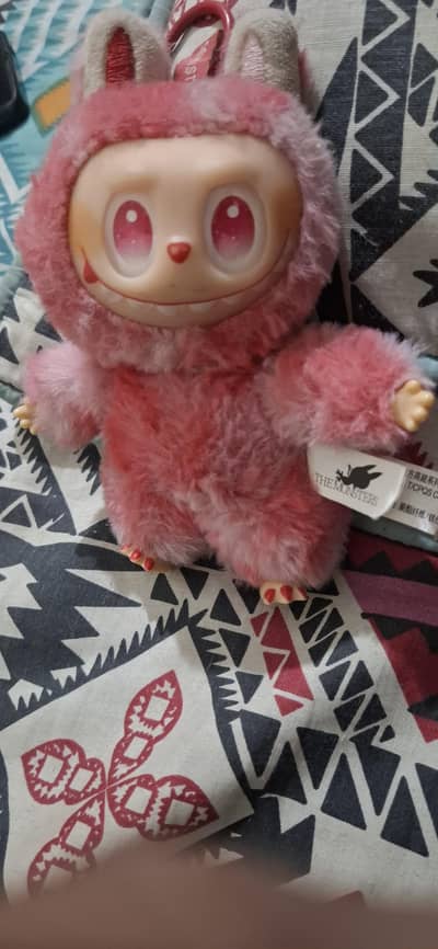 real labubu doll in pink colour