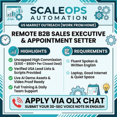 Remote B2B High-Ticket Account Executive / Appointment Setter (USA Mar