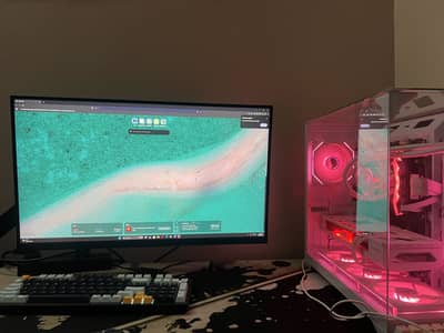 High End White Gaming Pc with 240hz 2k MSI monitor with boxes!!