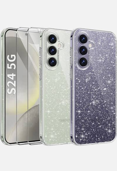 Samsung Galaxy S24 5G Brand “AROYI” 3 in 1 clear glitter phone case