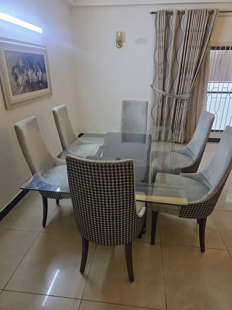 6 chairs dining table from designer depth 3