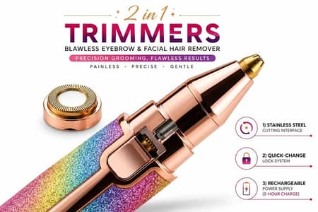 2-in-1 Rechargeable Facial Hair Remover for Women – Rs. 1499