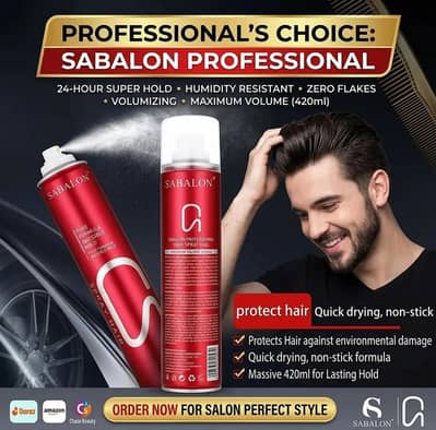 Sabalon Hair Styling Spray-420 ml, pure formula