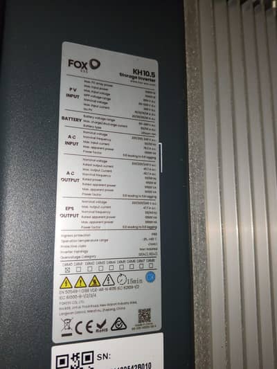 Fox 10kw hybrid inverter+ fox 6kw battery