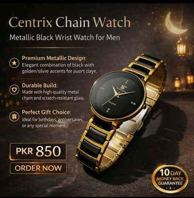black plus golden and black silver colour watch ⌚ order now