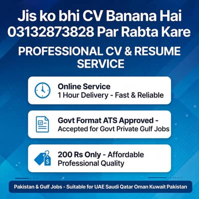 CV Maker Online Service 1 Hour Delivery