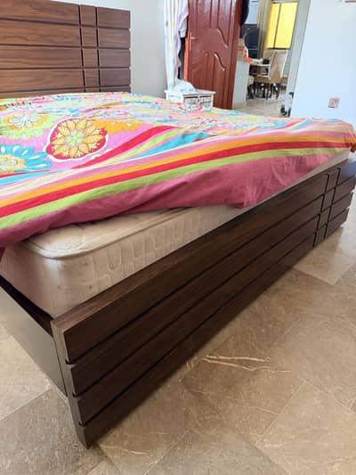 wooden bed