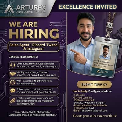 Sales Agent Needed  (Night Shift - Karachi )