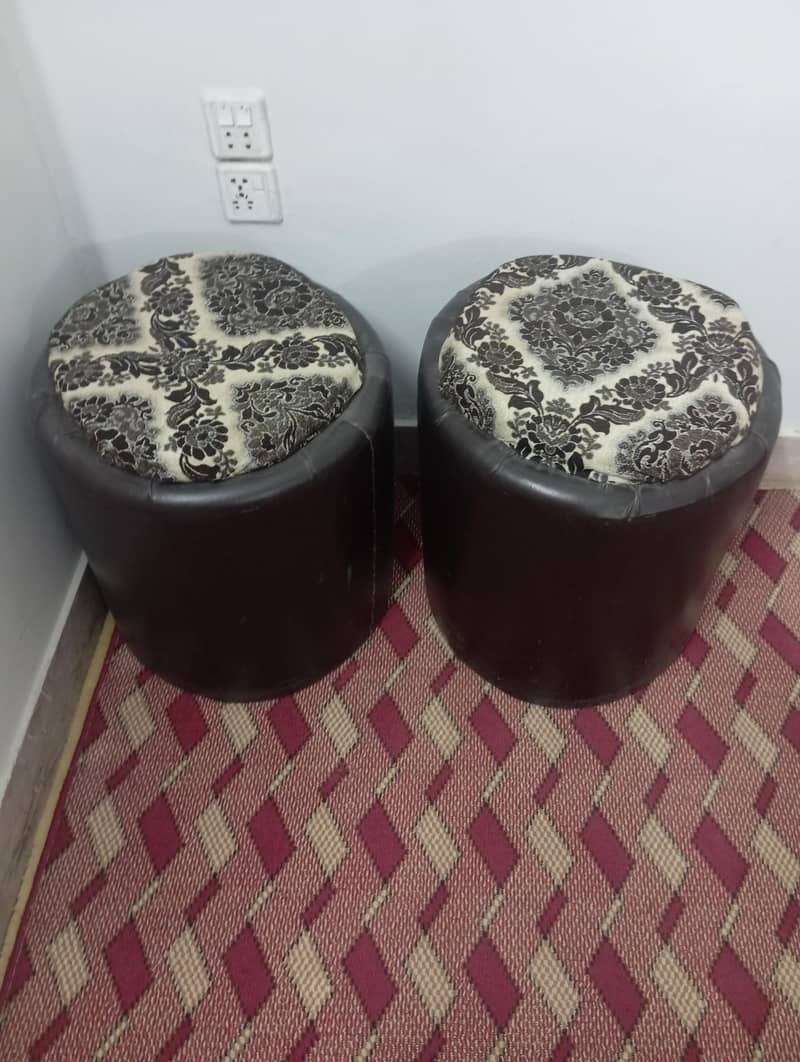 Stylish Compact Sofa Cum Bed with 2 Stools 1