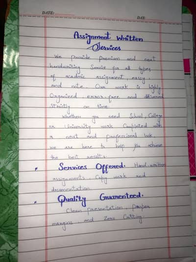 I do will professional assignment written typing and deta entry work