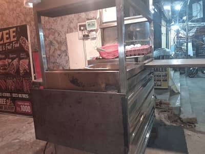 shawarma burger 16 litre  autometic fryer with hot plate counter