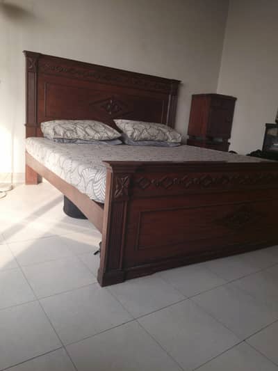 Double Bed with 2 Side Tables for Sale – Good Condition