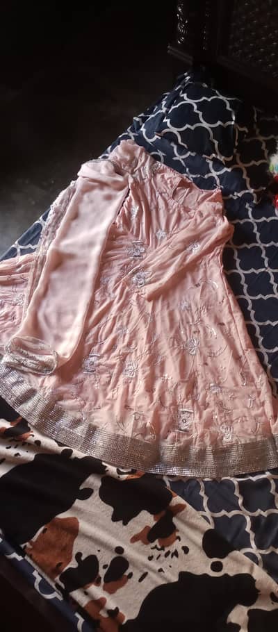 light pink long frock