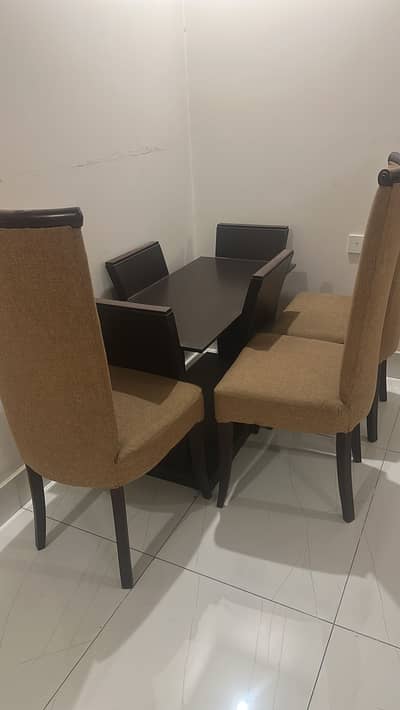 6 dinning chair with wooden table