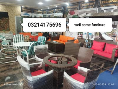 OUTDOOR GARDEN RATTAN UPVC FURNITURE SOFA SET CHAIRS TABLE UMBRELLA
