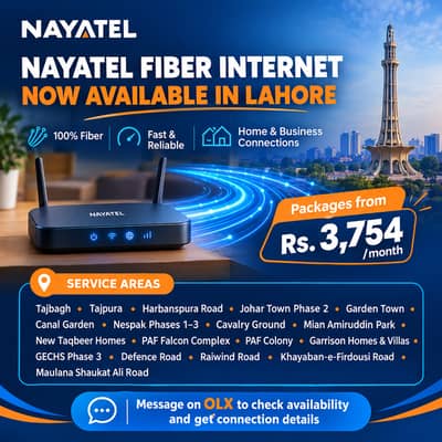 Nayatel Internet Lahore | Fiber WiFi Connection & Packages