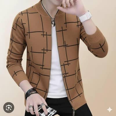 Jackets sardiyon k liye garam Brown Check zip Wali Karachi