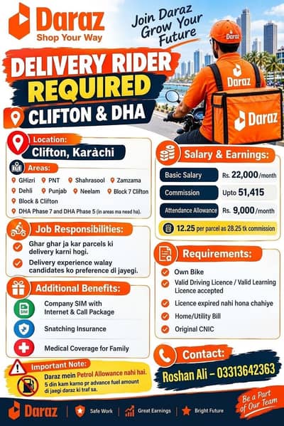 hiring for delivery Rider