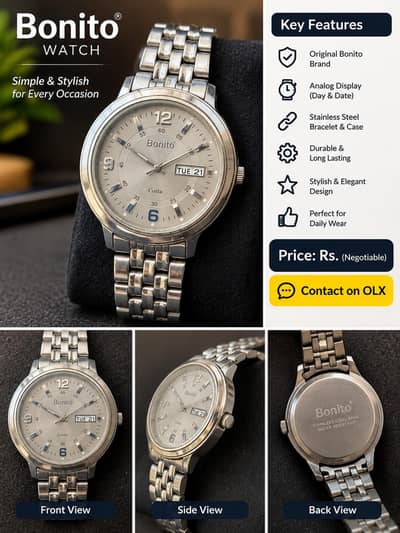 Bonito Stylish Wrist Watch for Sale – Excellent Condition