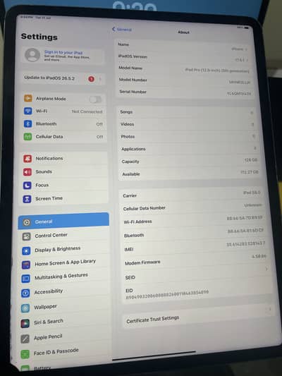 iPad pro 12.9 M1 bypass