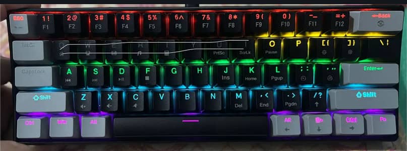 Mehicnal keyboard blue switch's read description.