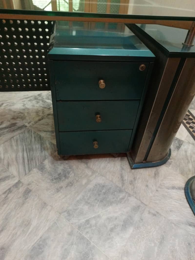 Office table with 3 drawers mini table + Computer table 8