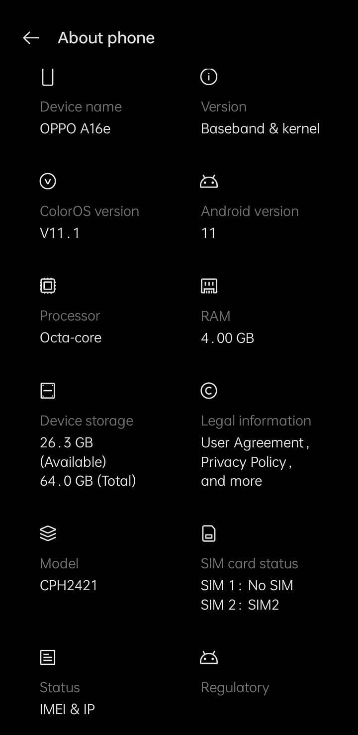 OPPO A16e 6