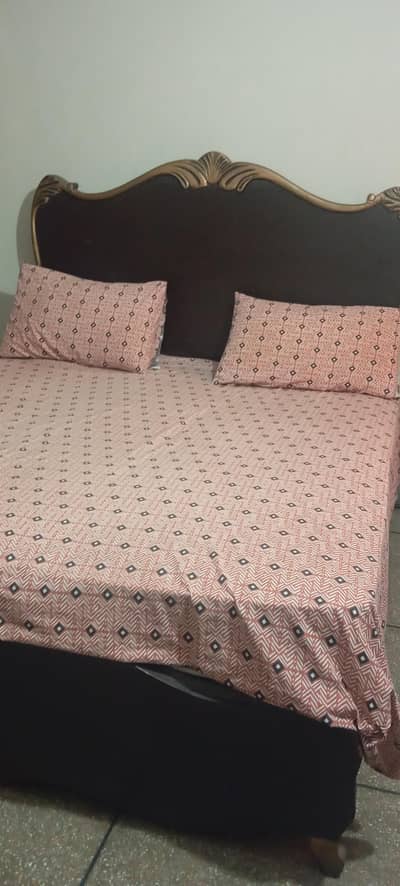 black frame bed good condition