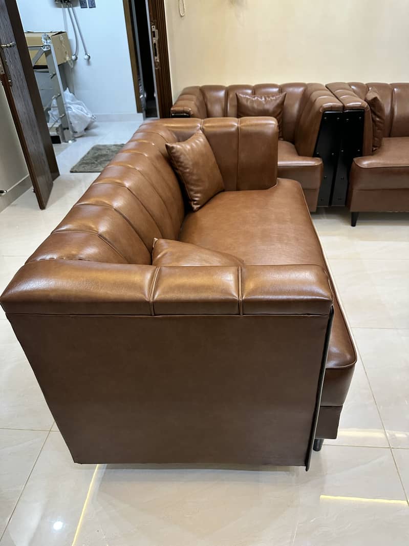 Leather sofa set 1